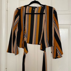 Striped Wrapped Top
